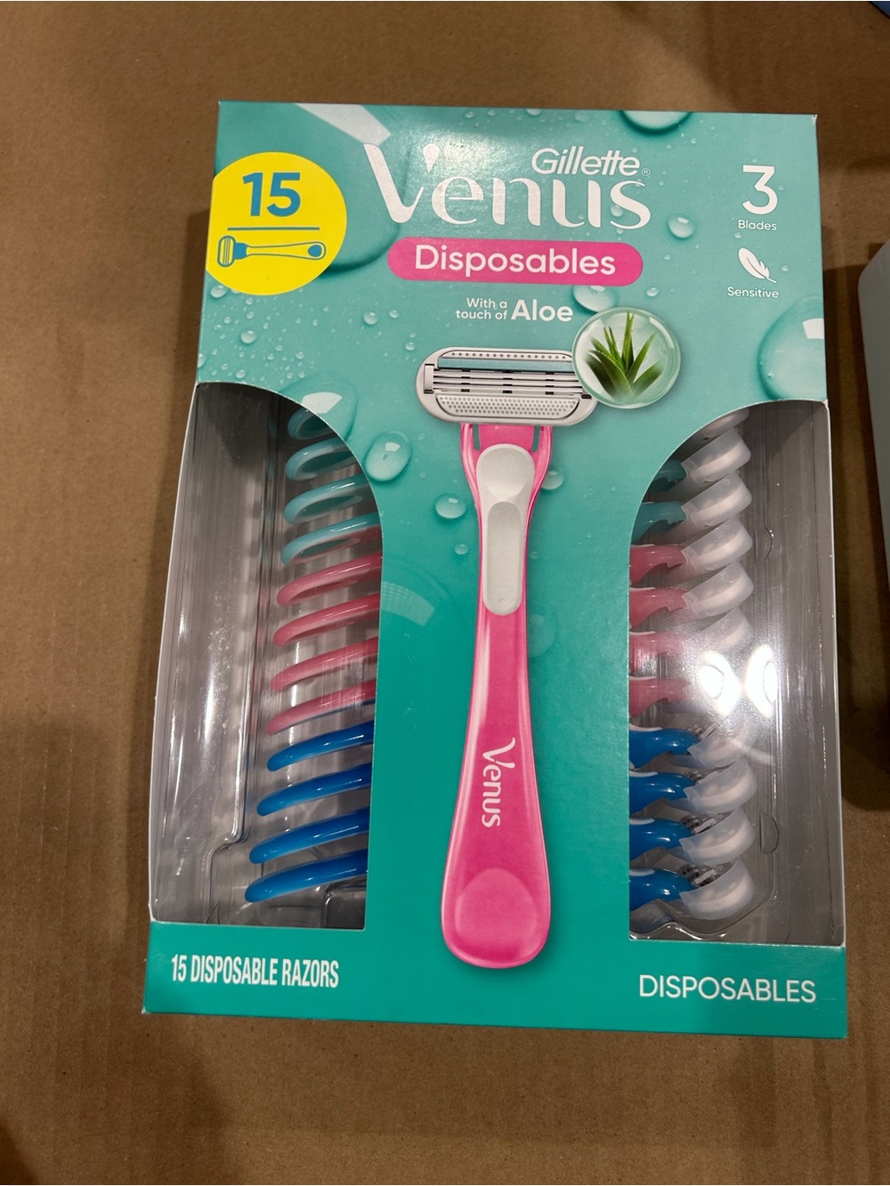 Gillette Venus Disposable Razors - Pink & Blue, 15 Count